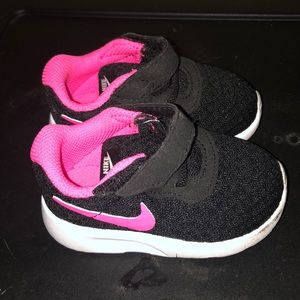 Black and pink toddler sneakers
